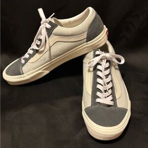 Vans Gray and White Women's Shoes